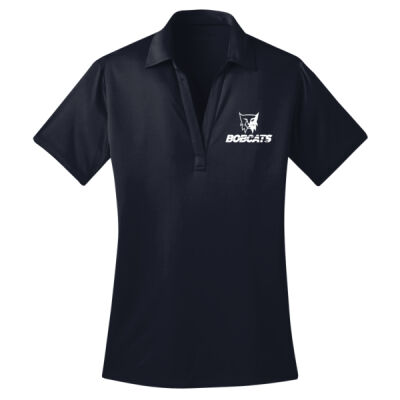 Adult Ladies Performance Polo White Logo Thumbnail