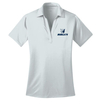 Adult Ladies Performance Polo Blue Logo Thumbnail