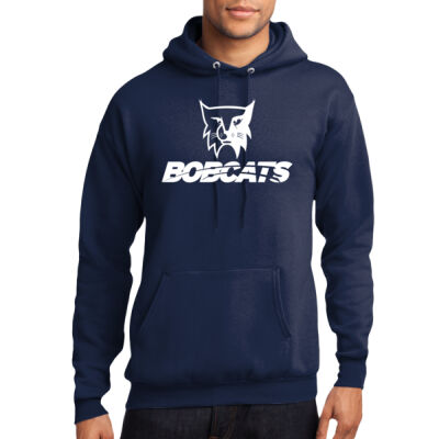 Adult Pullover Hoodie Bobcat White Logo Thumbnail