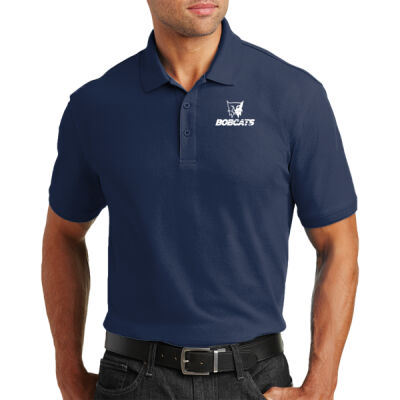 Adult Navy Blue Polo White Logo Thumbnail